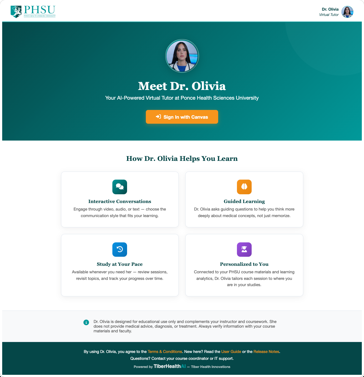 Screenshot: landing-page.png &mdash; the public landing page (/)
